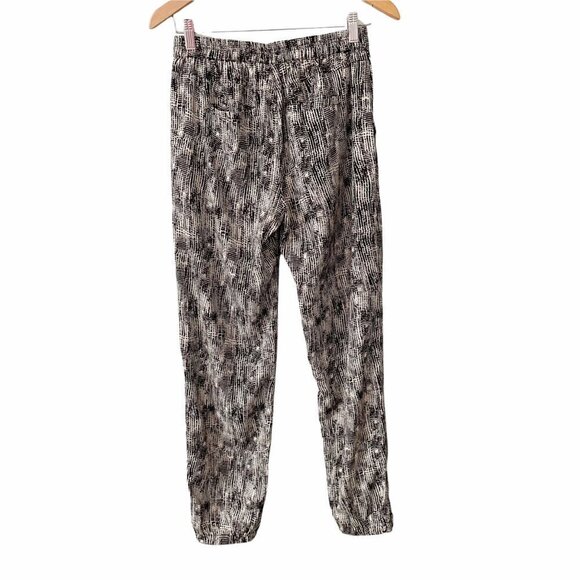 Sans Souci Black White Geometric Print Pull On Pants Women's Size Small - Picture 2 of 10
